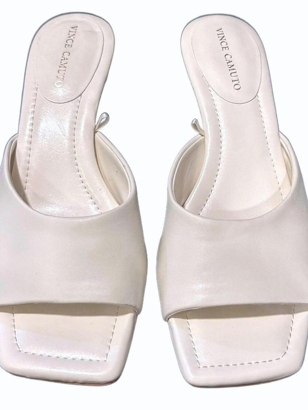 Vince Camuto Kitten Heels Summer Sandals "White" Women's 8 | NEW
